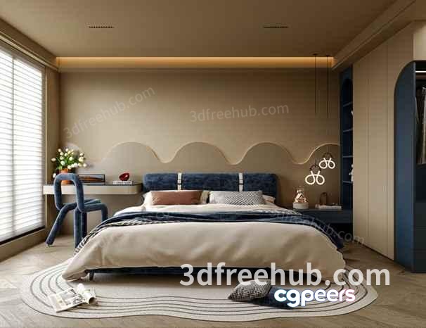 Cozy Bedroom 3D Model - 21868 - VRAY Render Cozy Bedroom 3D Model - 21868 - VRAY Render