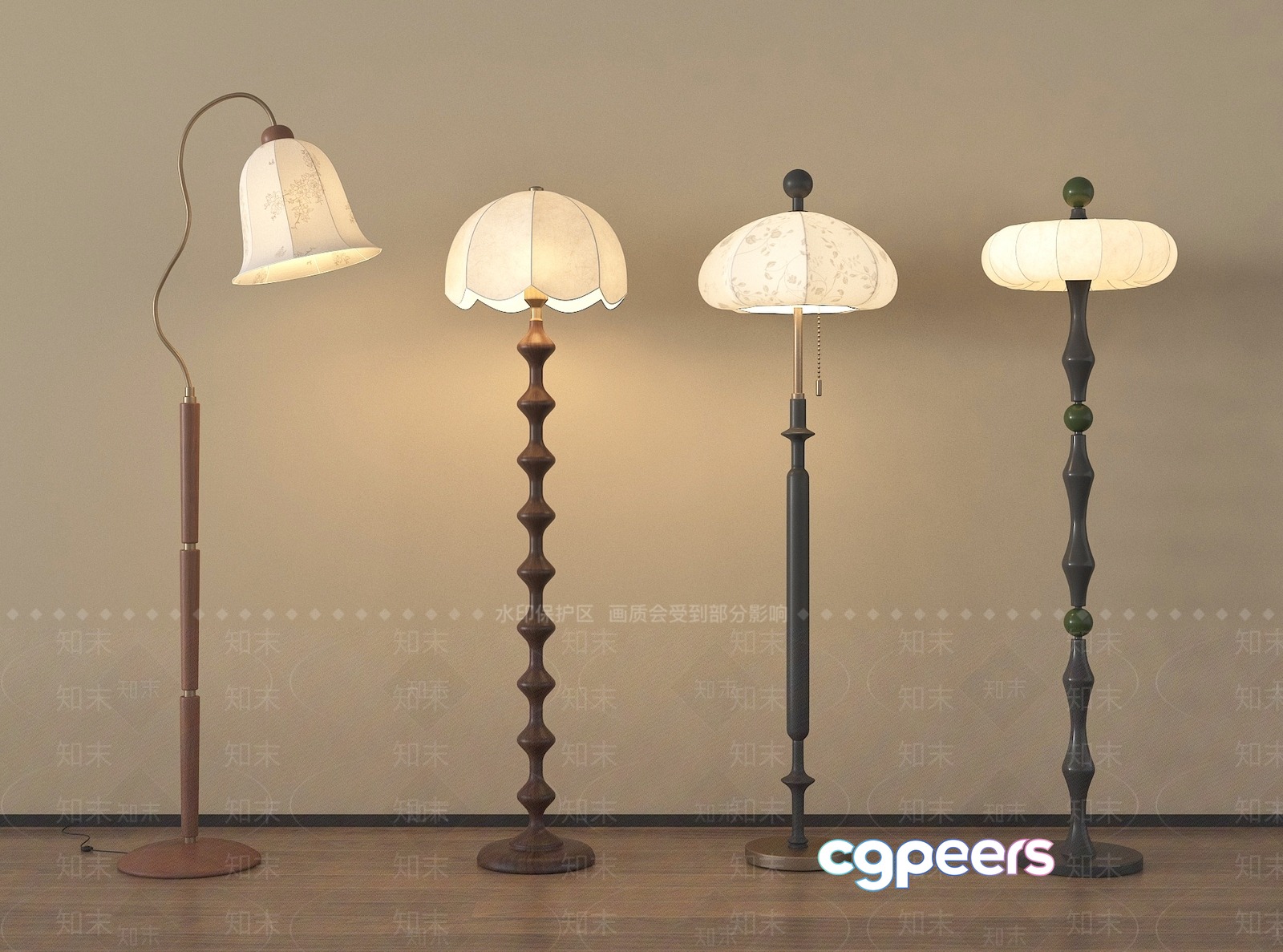 Floor Lamps 3D Model - 13709 - VRAY Render