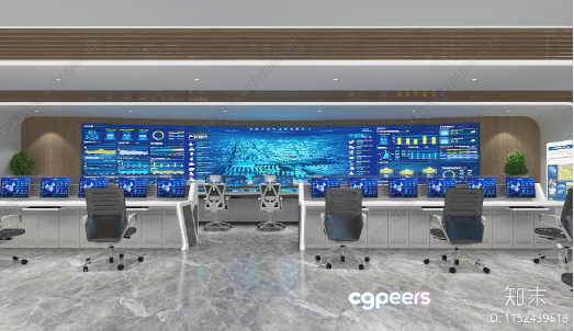 Modern Office Space 3D Model - 8859 - VRAY Render