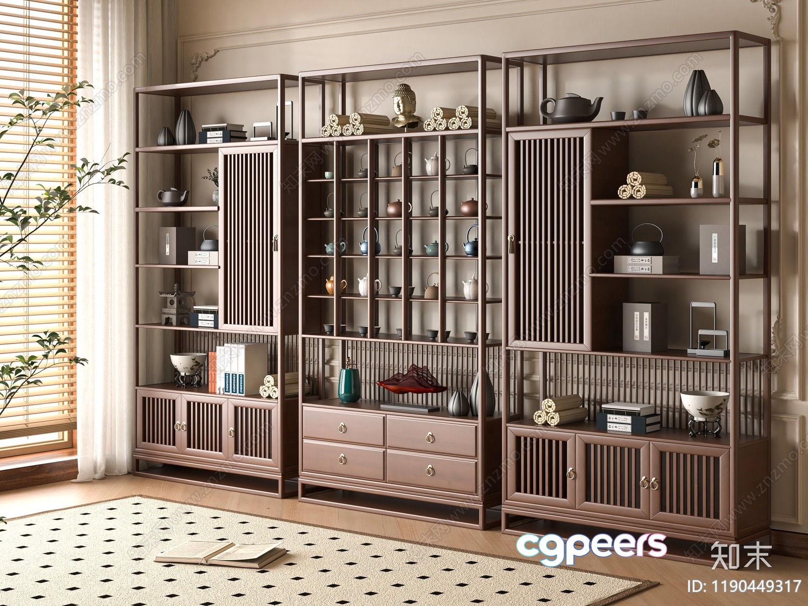 A Large Shelving Unit 3D Model - 15933 - VRAY Render A Large Shelving Unit 3D Model - 15933 - VRAY Render