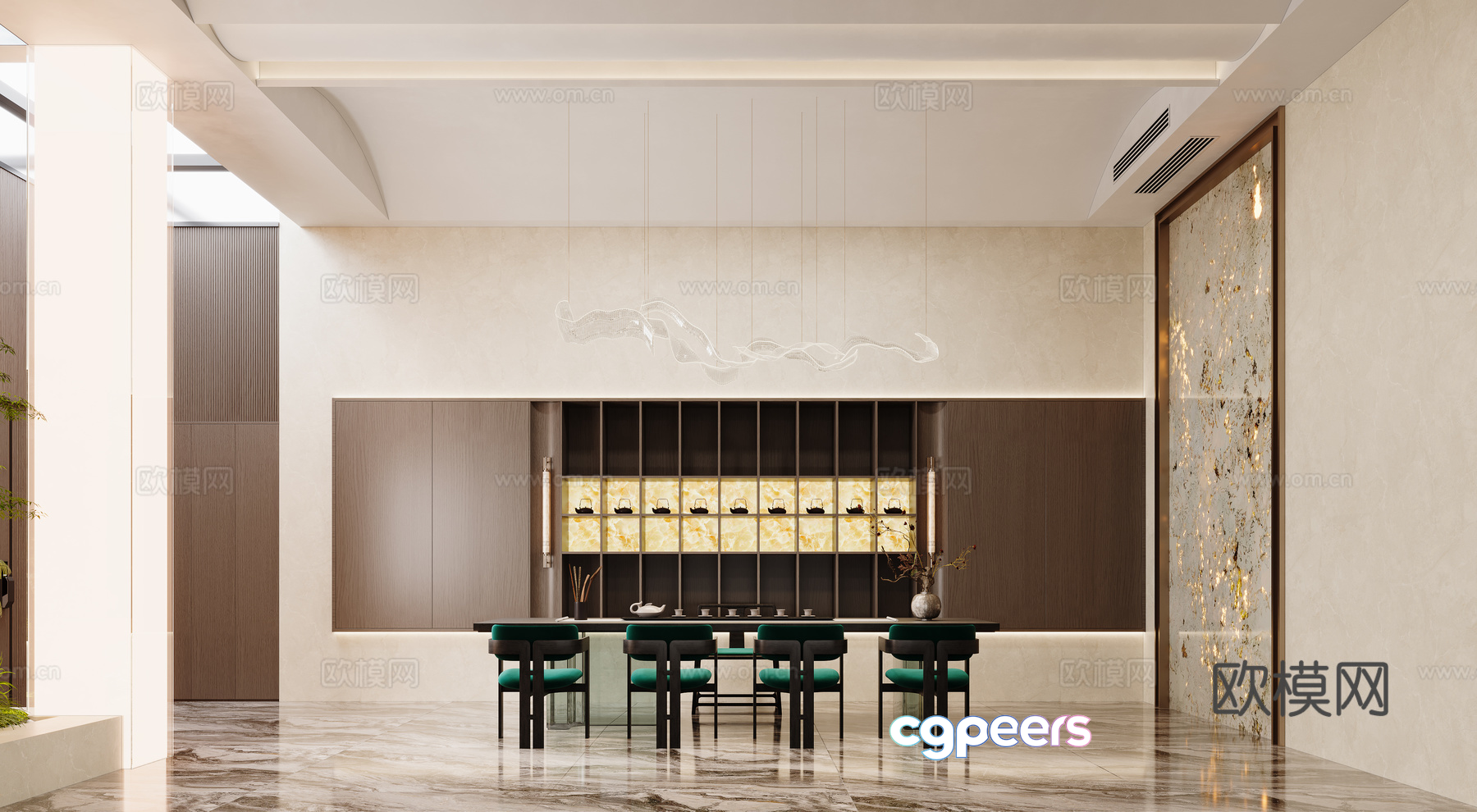 Modern Dining Room 3D Model - 20721 - VRAY Render