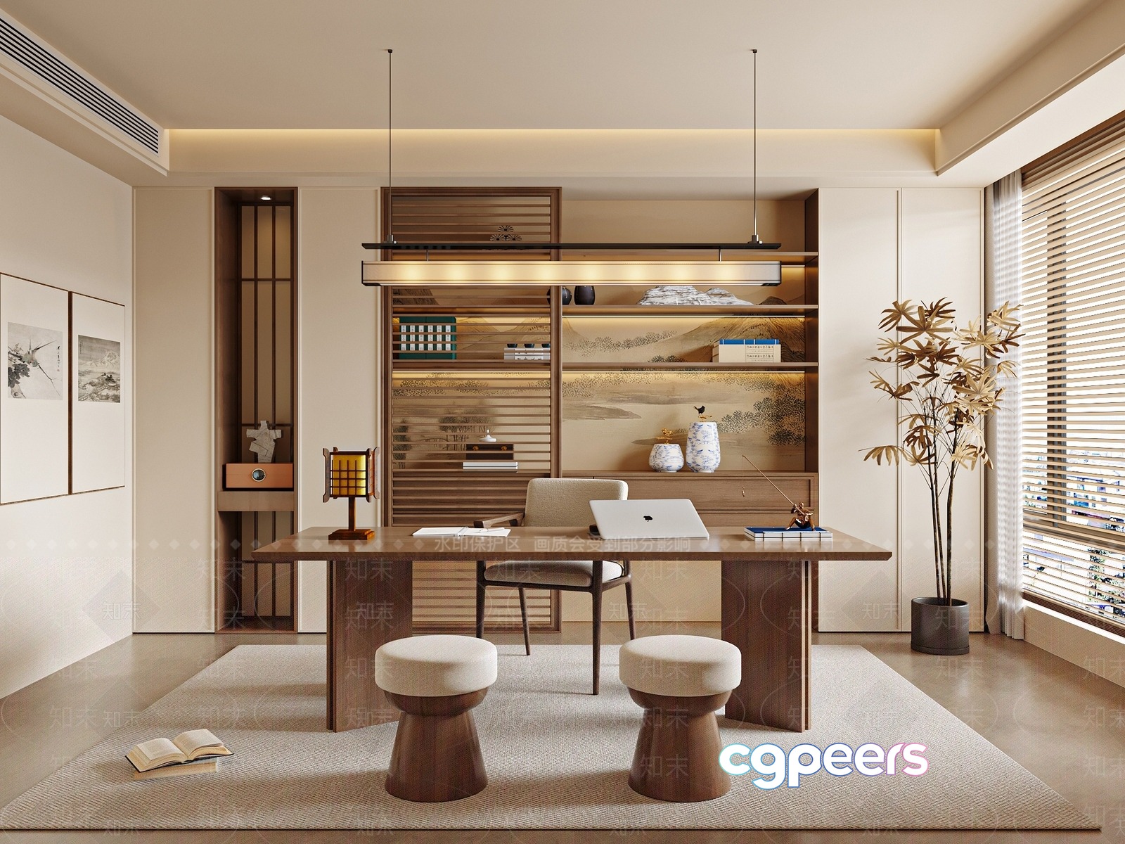 Minimalist Office 3D Model - 5801 - VRAY Render Minimalist Office 3D Model - 5801 - VRAY Render