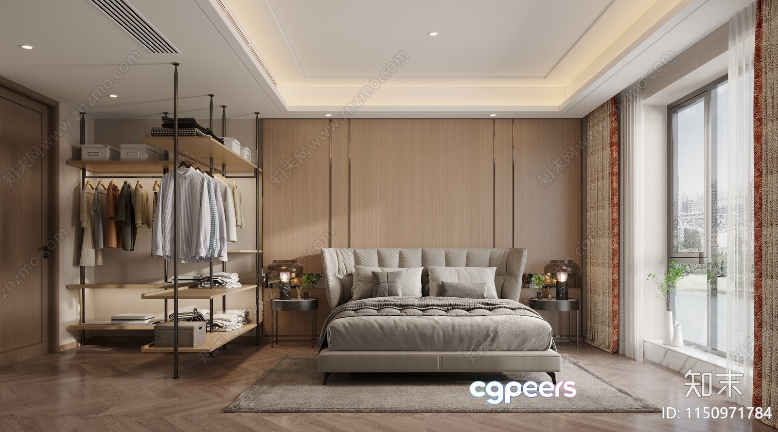 Cozy Modern Bedroom 3D Model - 6109 - VRAY Render Cozy Modern Bedroom 3D Model - 6109 - VRAY Render