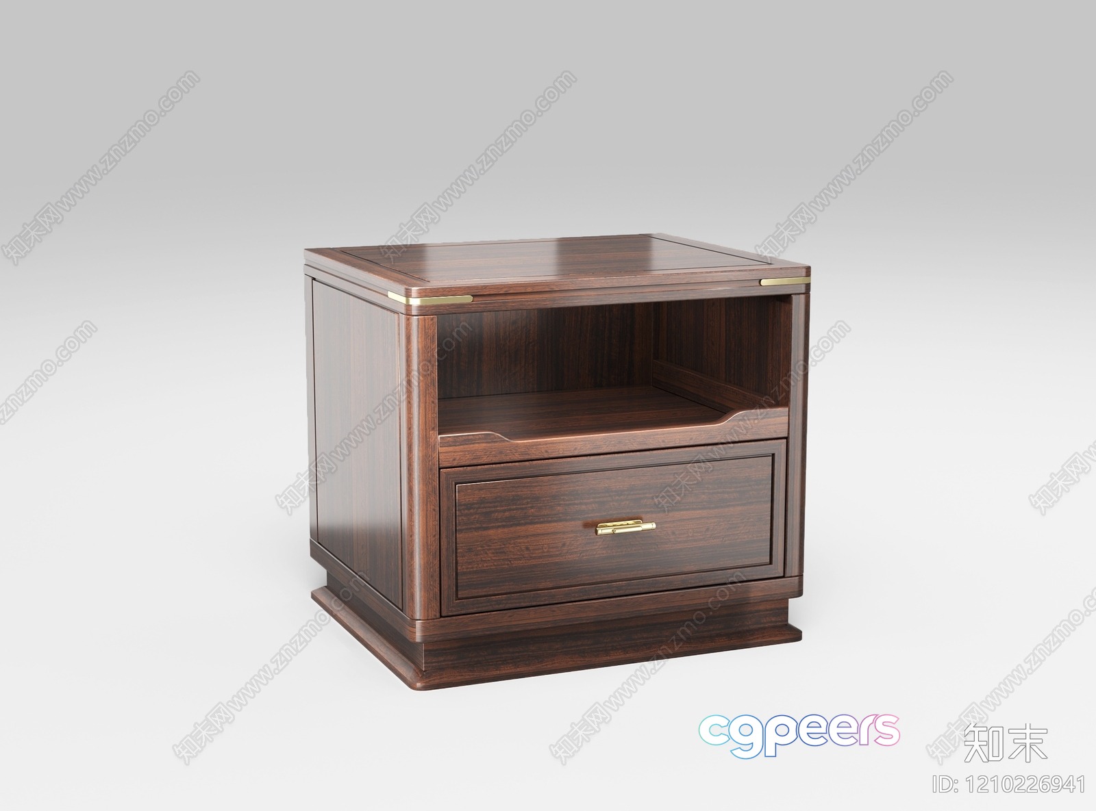 Wooden Nightstand 3D Model - 21470 - VRAY Render