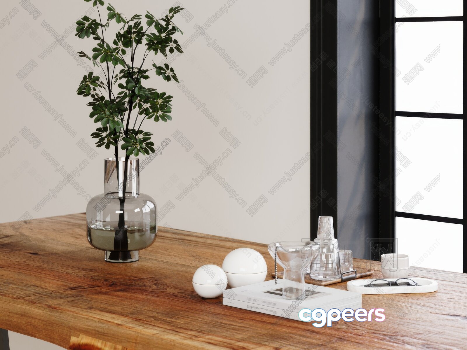 A Wooden Table 3D Model - 2705 - VRAY Render