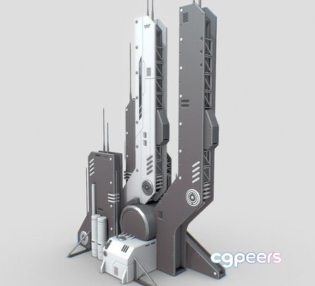 3D Game Assets - Futuristic Building 3D Game Assets - Futuristic Building