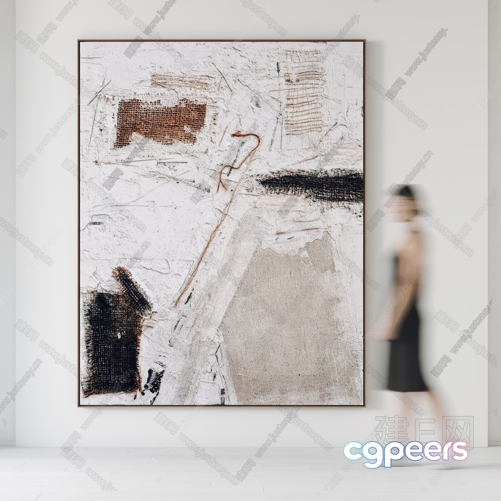 A Large Abstract Painting 3D Model - 21745 - VRAY Render