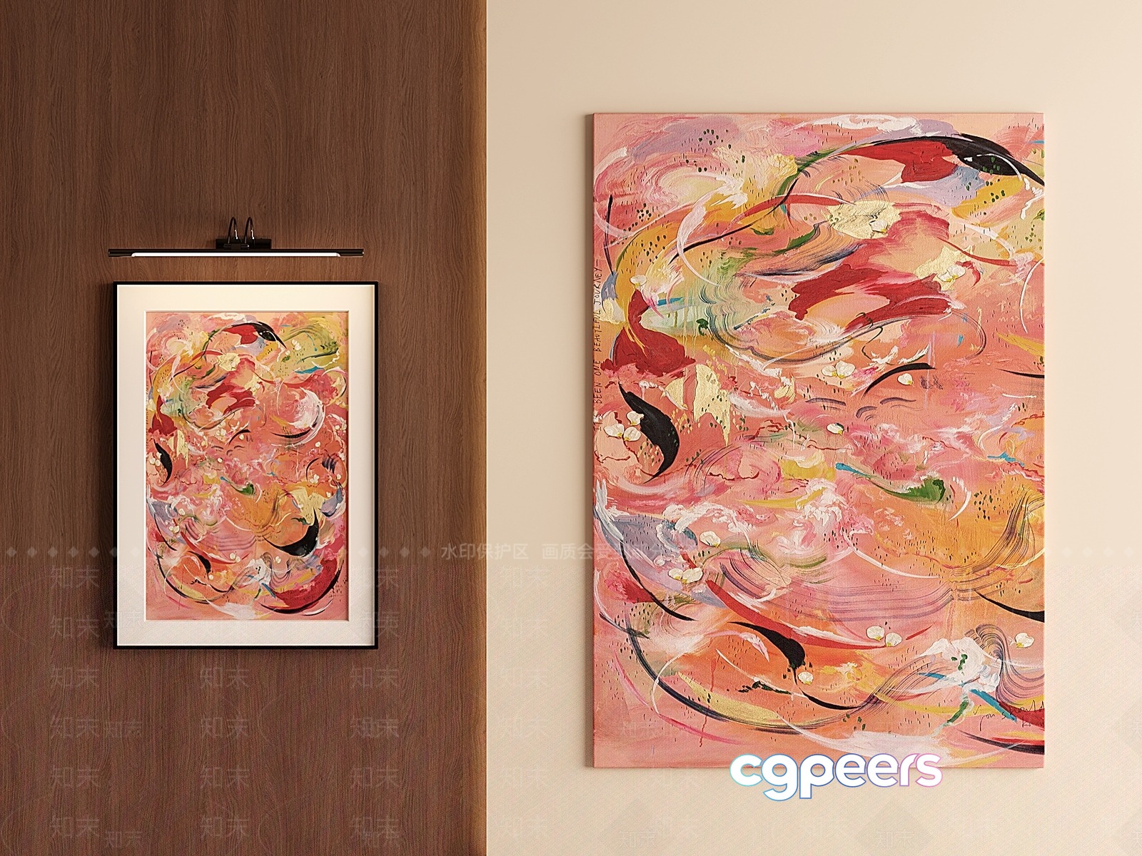 Artwork On Wall 3D Model - 9514 - VRAY Render Artwork On Wall 3D Model - 9514 - VRAY Render