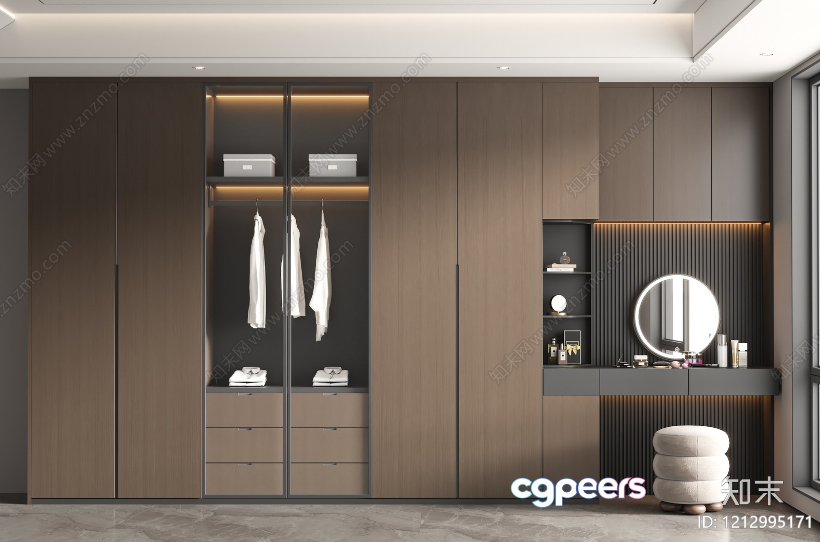 Modern Light Brown Dresser 3D Model - 20991 - VRAY Render