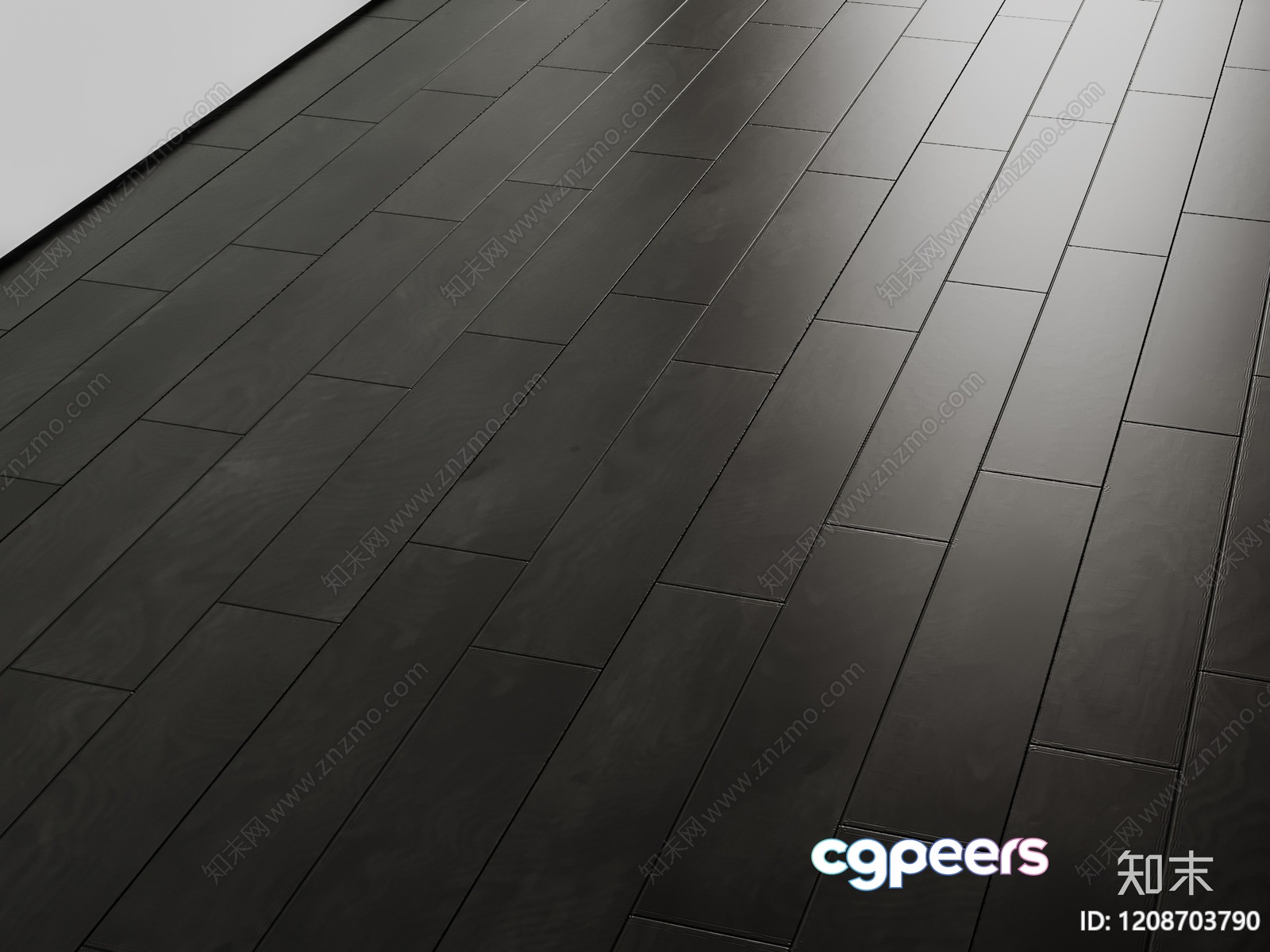 Dark Wood Floor 3D Model - 8424 - VRAY Render