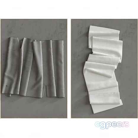 White Fabric 3D Model - 20616 - CORONA Render