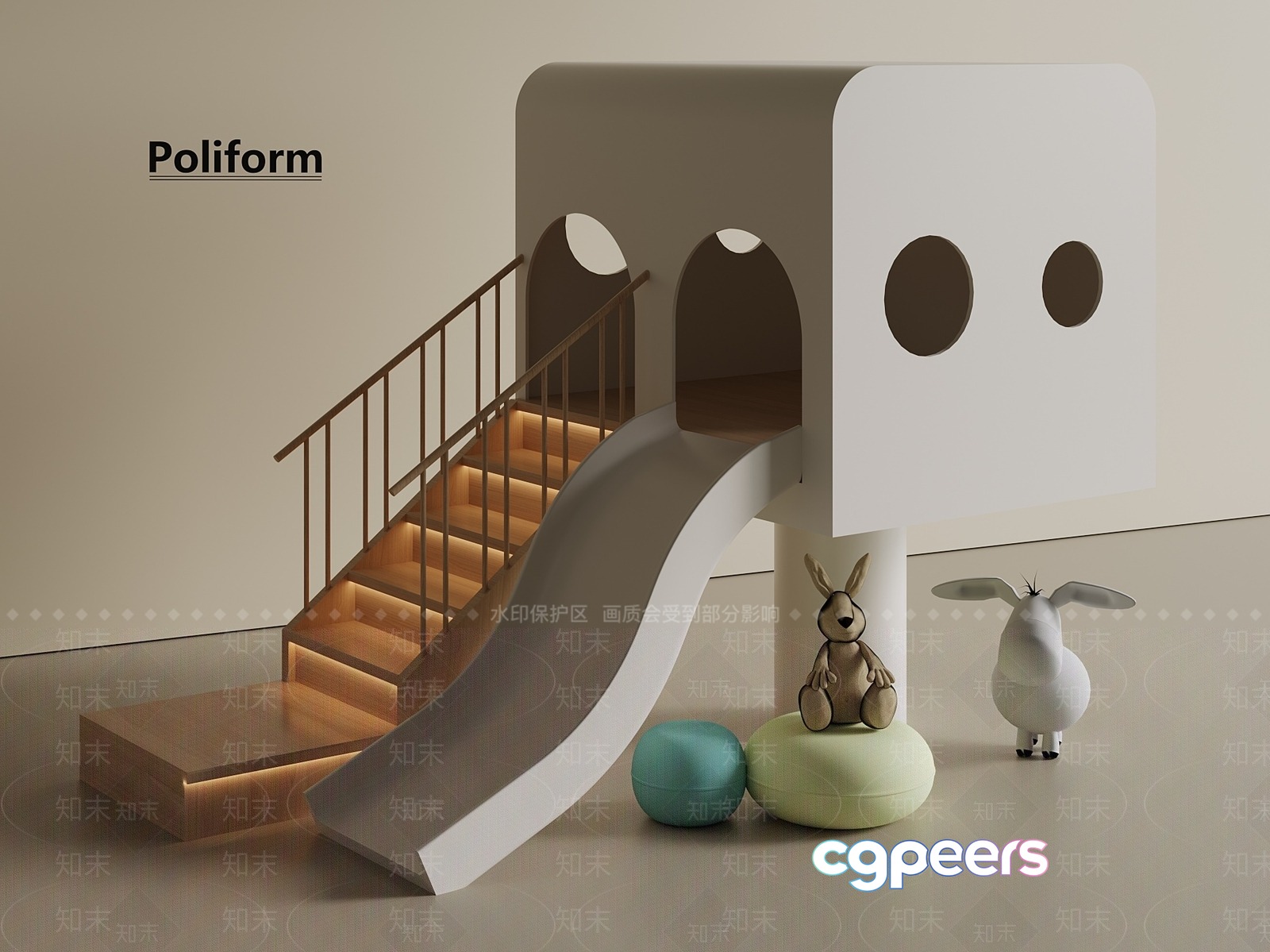 Modern Playhouse 3D Model - 5677 - VRAY Render Modern Playhouse 3D Model - 5677 - VRAY Render