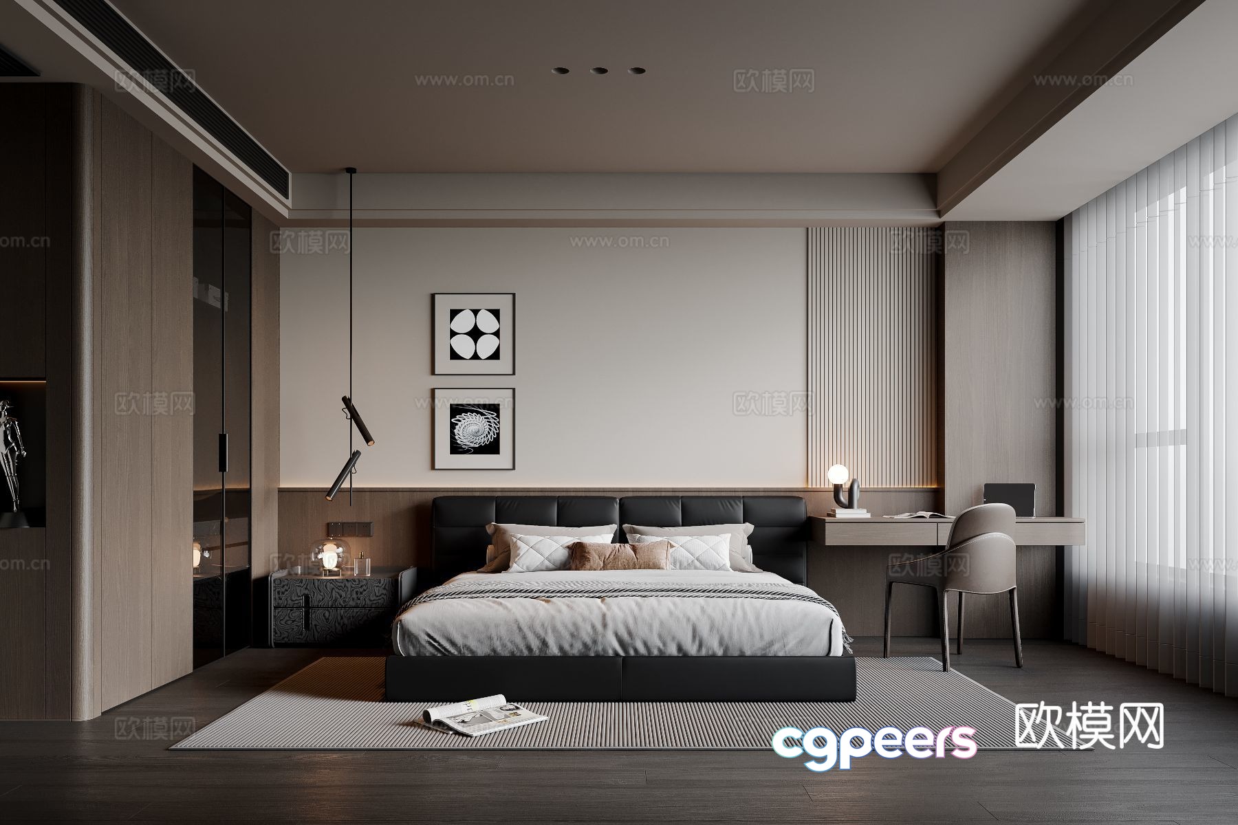 Modern Bedroom 3D Model - 21034 - VRAY Render