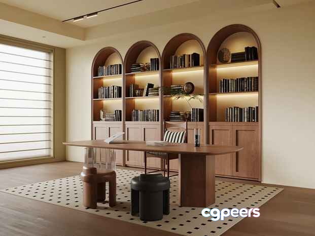 Modern Office Space 3D Model - 1820 - VRAY Render Modern Office Space 3D Model - 1820 - VRAY Render