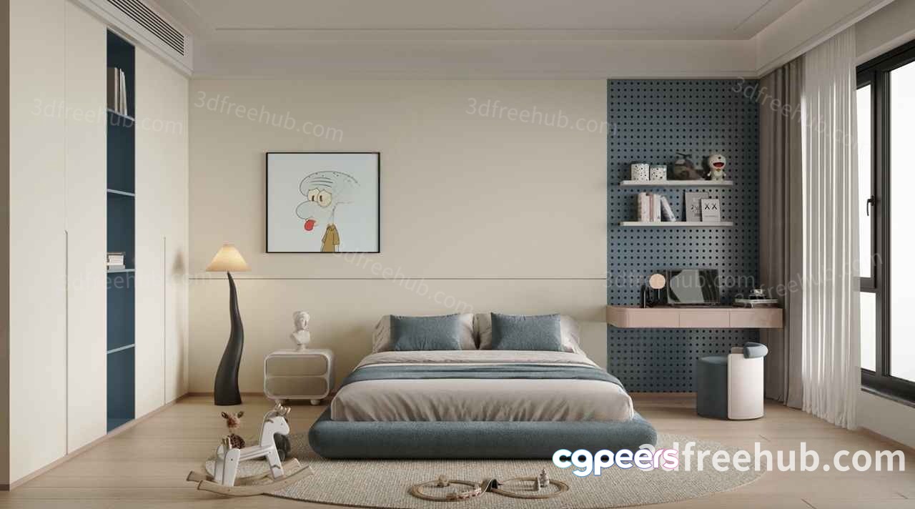 Modern Bedroom 3D Model - 20536 - VRAY Render
