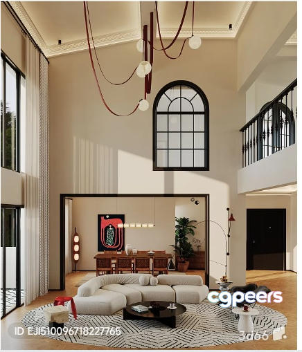 Modern Living Room 3D Model - 7989 - VRAY Render Modern Living Room 3D Model - 7989 - VRAY Render