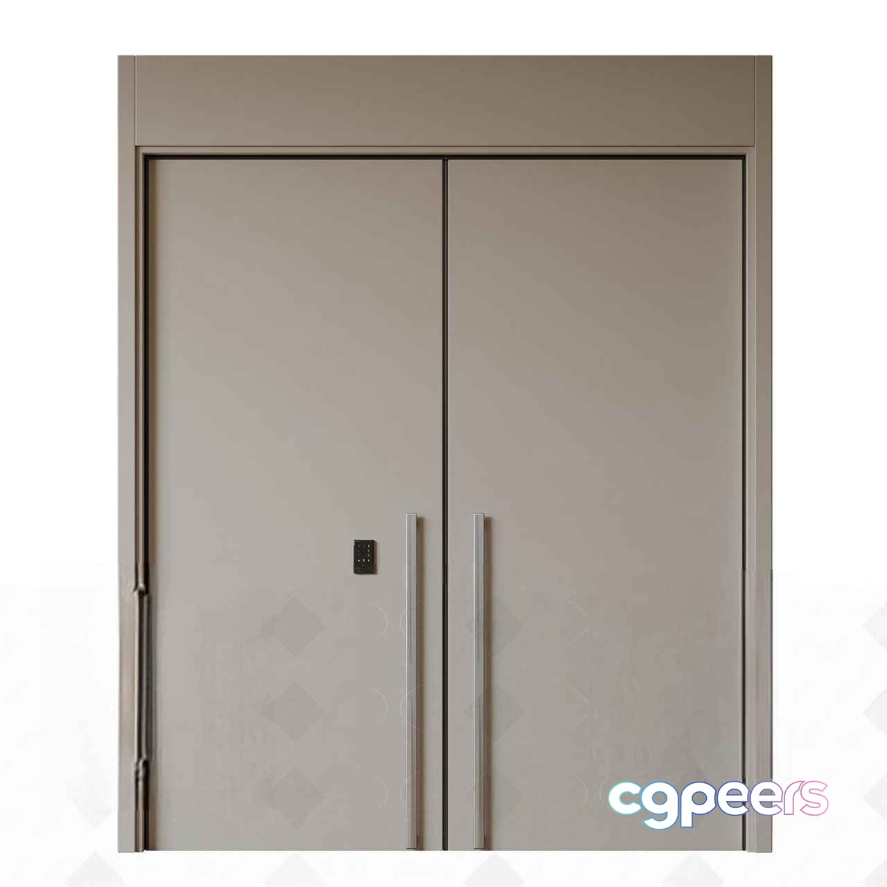 White Double Doors 3D Model - 2380 - VRAY Render White Double Doors 3D Model - 2380 - VRAY Render