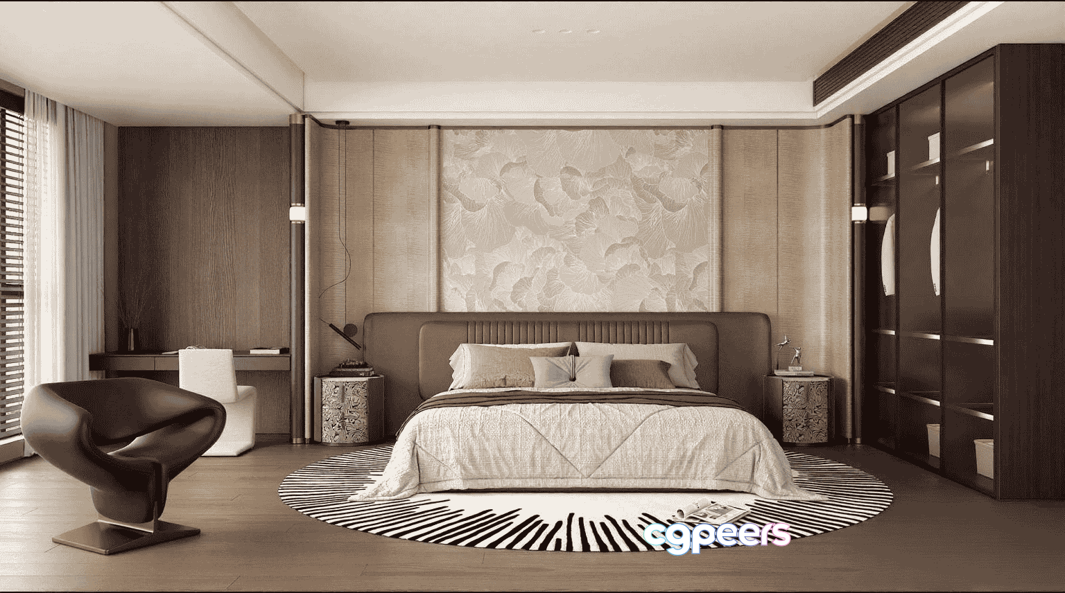 Modern Master Bedroom 3D Model - 12551 - VRAY Render Modern Master Bedroom 3D Model - 12551 - VRAY Render