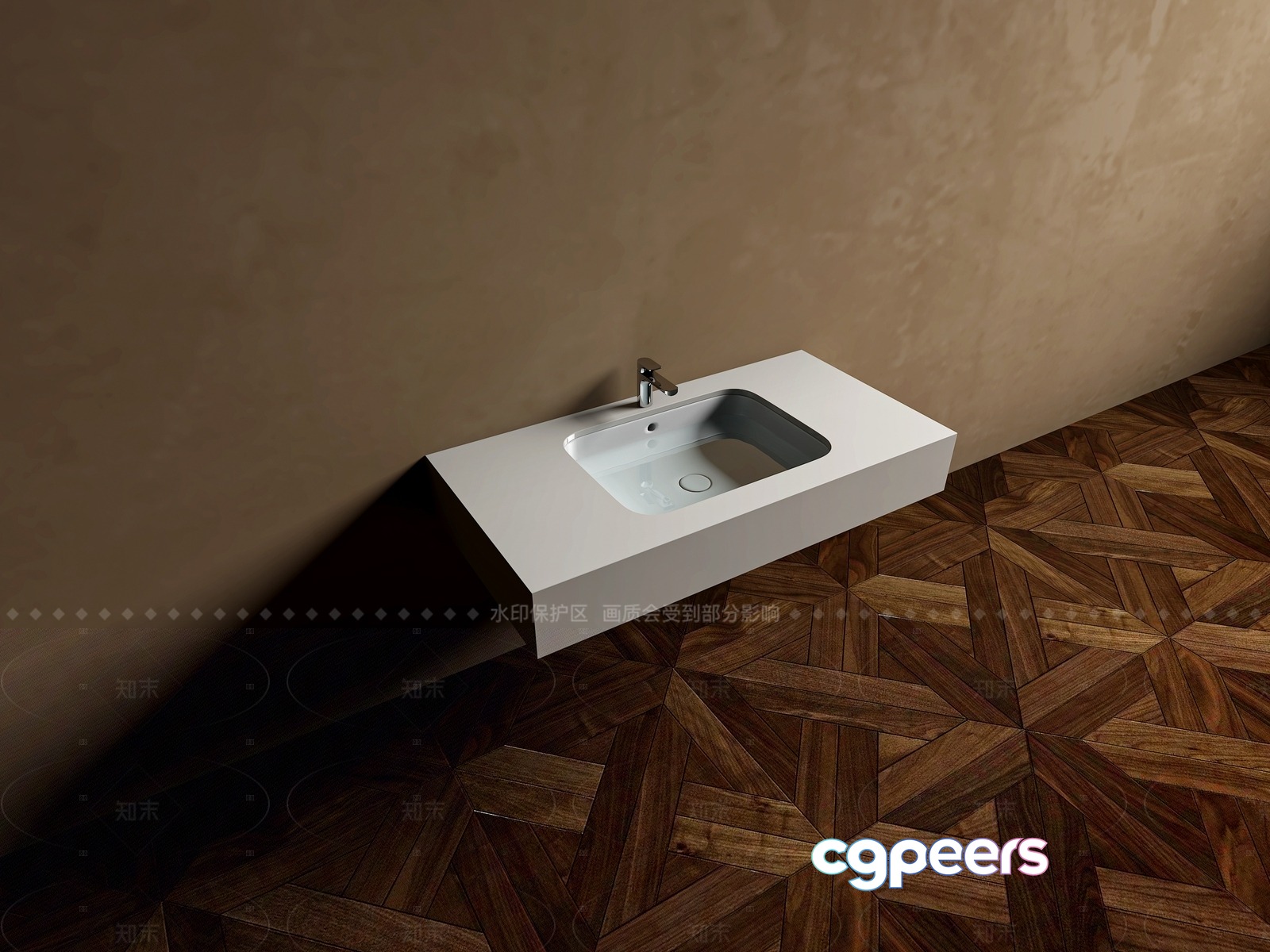 A White Sink 3D Model - 20754 - VRAY Render