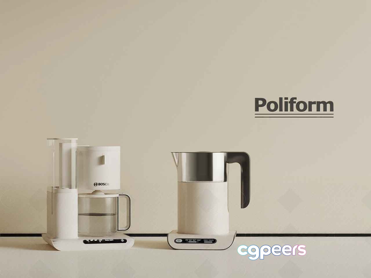 Modern Coffee Makers 3D Model - 14875 - VRAY Render