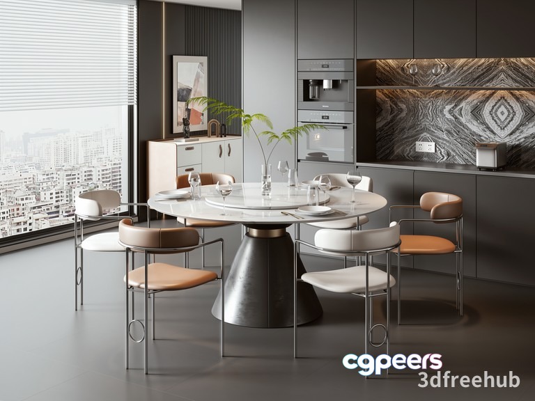A Modern Kitchen 3D Model - 18980 - VRAY Render A Modern Kitchen 3D Model - 18980 - VRAY Render