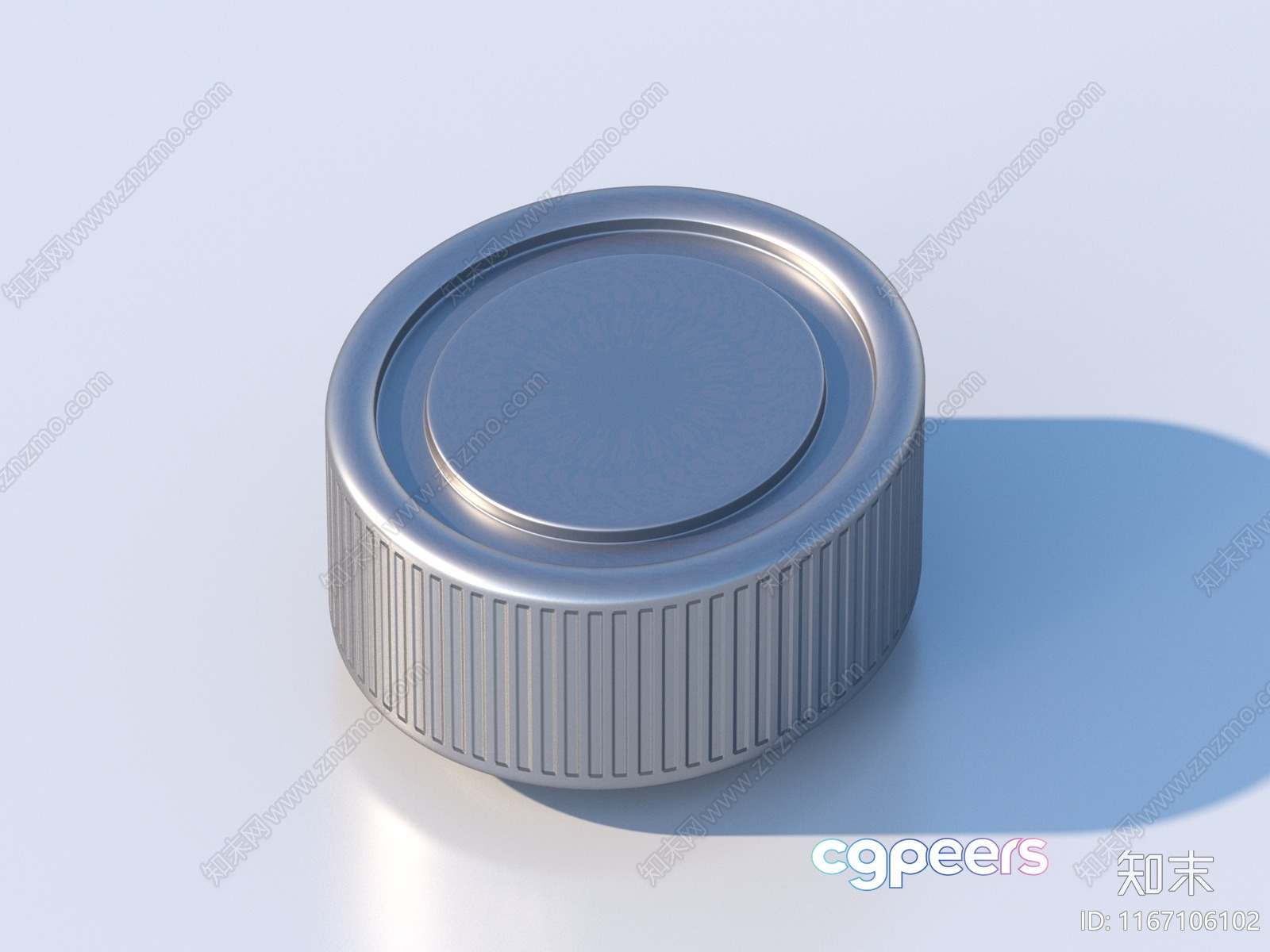 A Metal Object 3D Model - 376 - VRAY Render