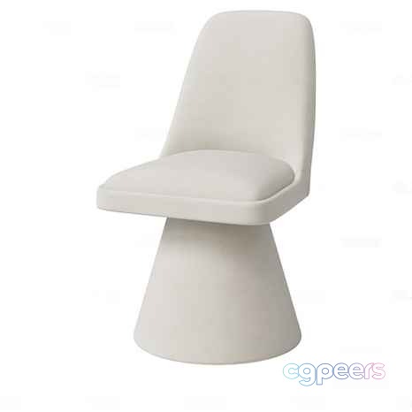 White Plastic Chair 3D Model - 12323 - CORONA Render