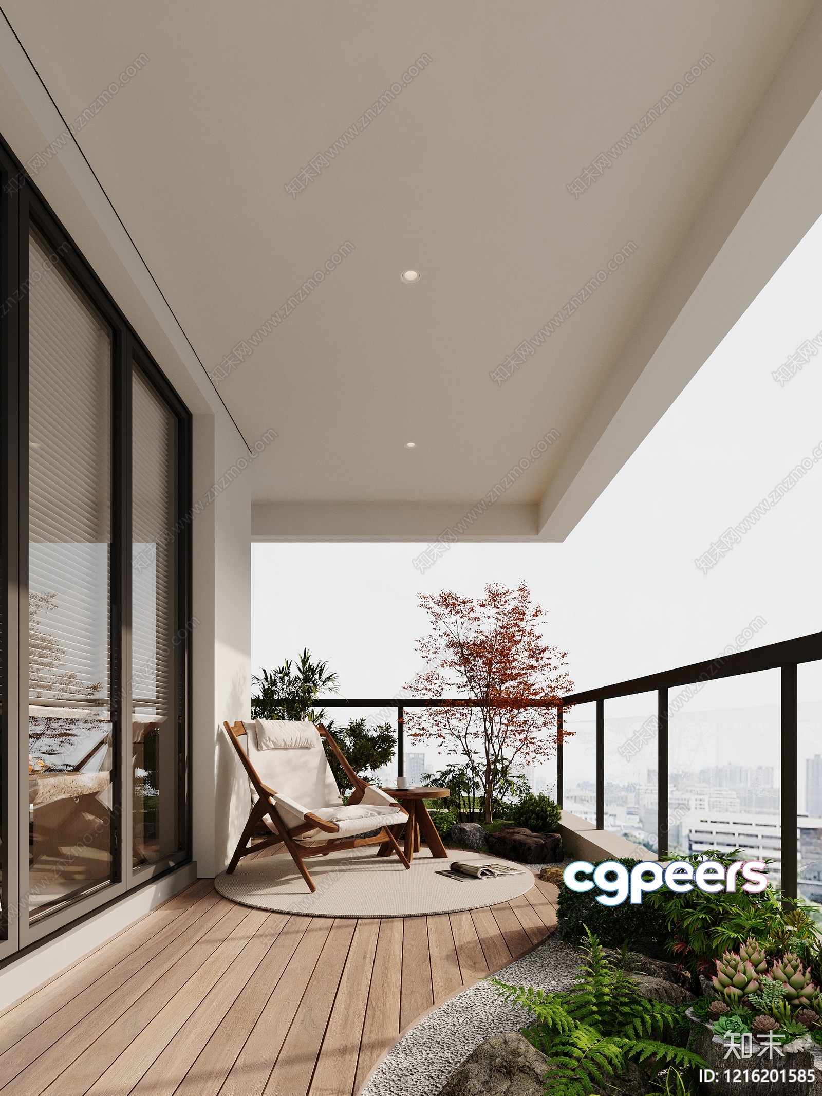 Modern Balcony 3D Model - 18317 - VRAY Render Modern Balcony 3D Model - 18317 - VRAY Render