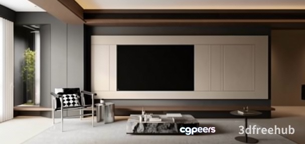 Modern Living Room 3D Model - 23327 - VRAY Render Modern Living Room 3D Model - 23327 - VRAY Render