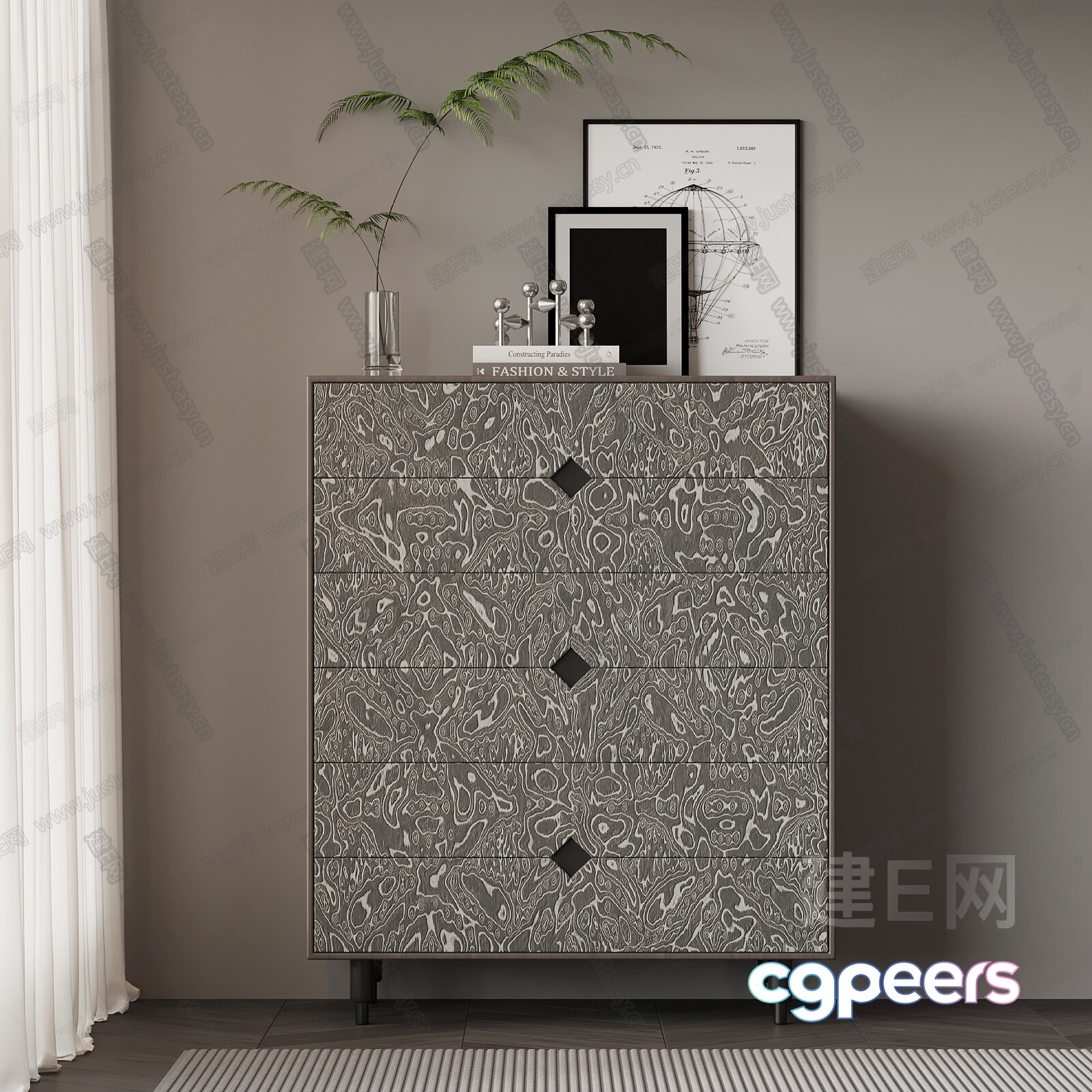 Modern Dresser 3D Model - 4925 - VRAY Render