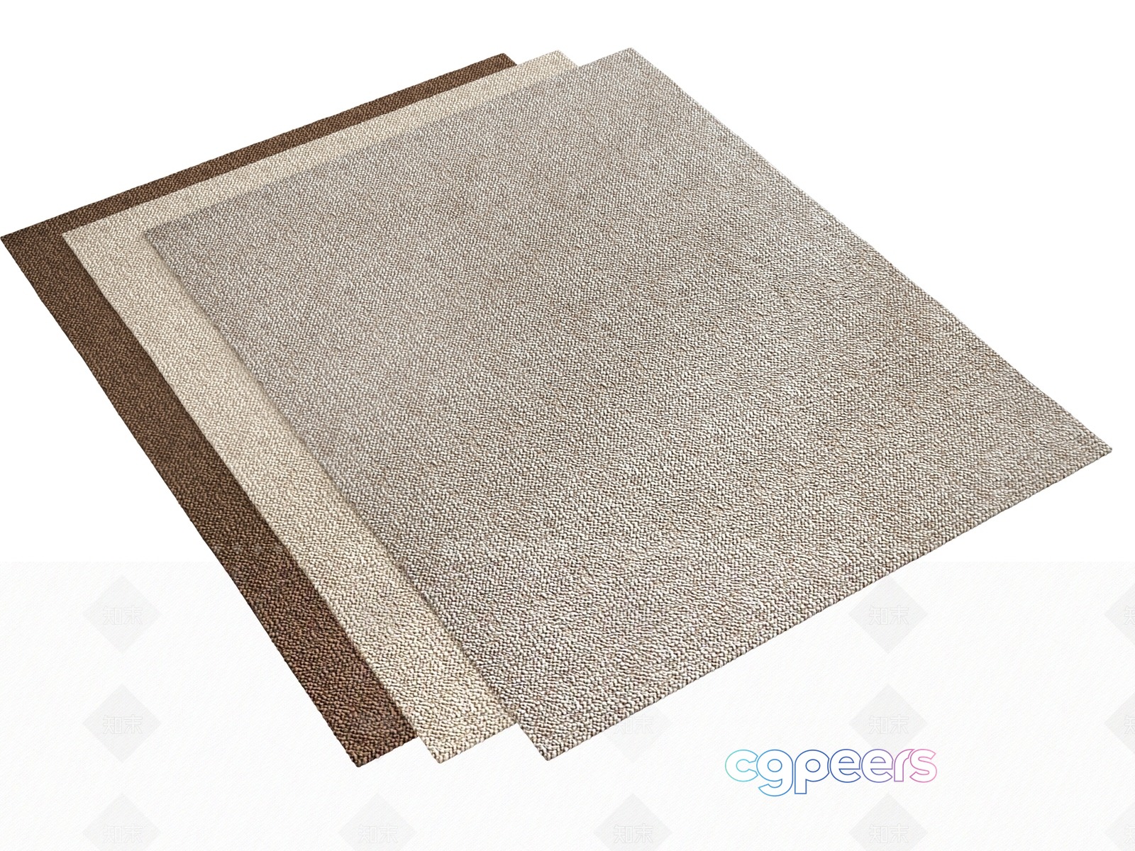 Three Pieces Of Fabric 3D Model - 10895 - VRAY Render