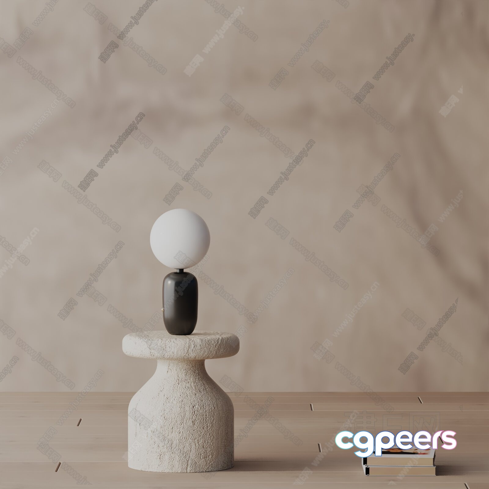 Modern Minimalist Sculpture 3D Model - 6842 - VRAY Render