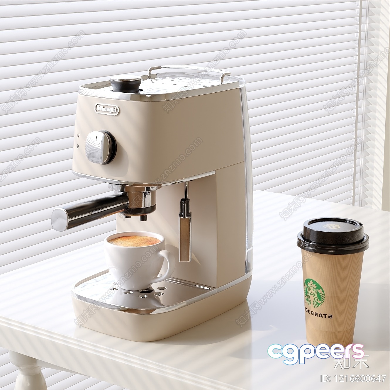 A Coffee Machine With A Starbucks Cup 3D Model - 15619 - CORONA Render A Coffee Machine With A Starbucks Cup 3D Model - 15619 - CORONA Render