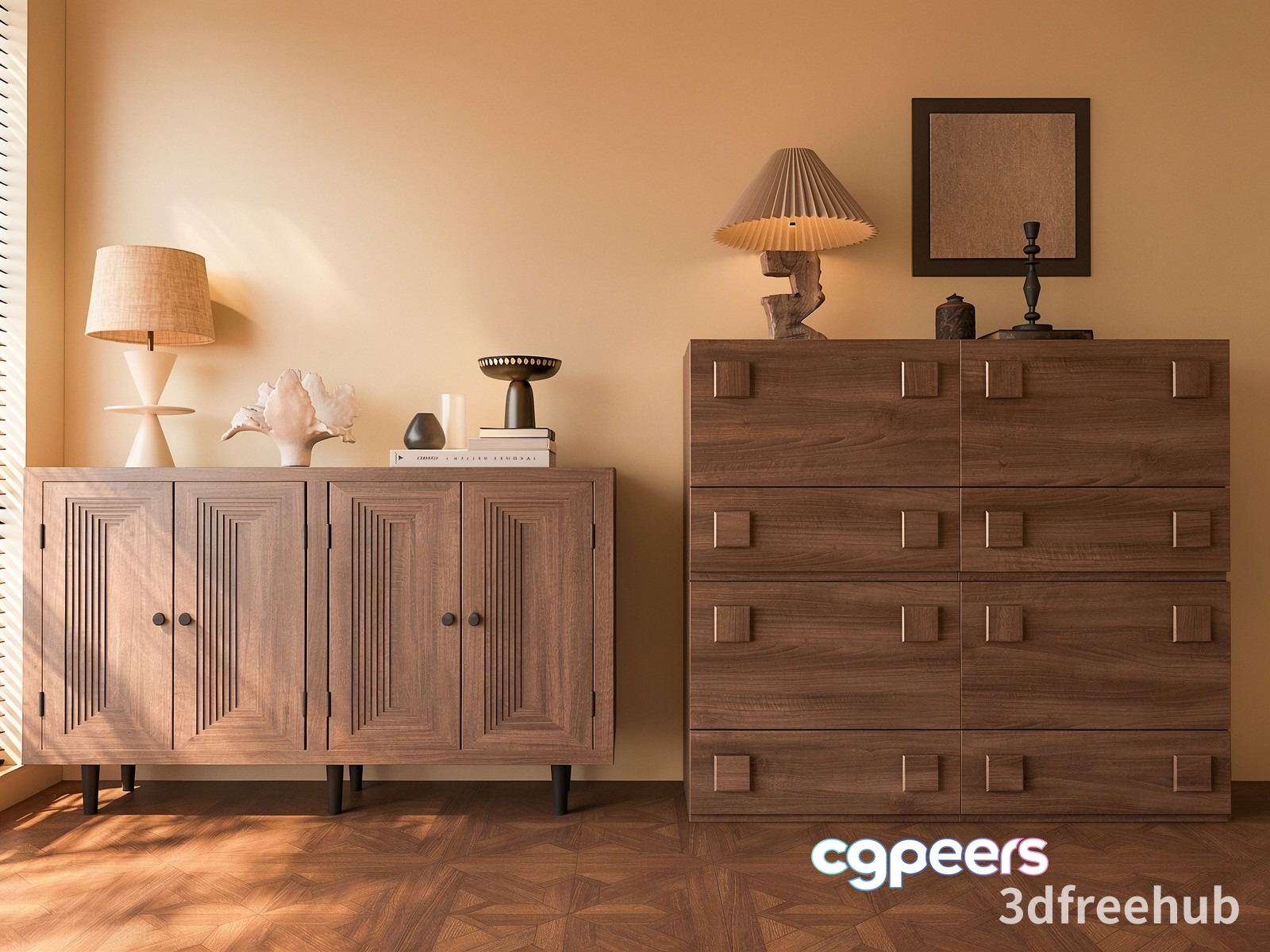Modern Dresser 3D Model - 22002 - VRAY Render Modern Dresser 3D Model - 22002 - VRAY Render