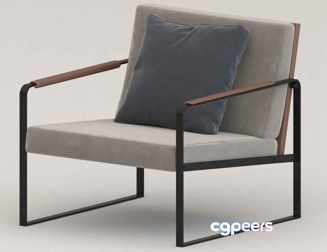 Modern Grey Chair 3D Model - 16554 - VRAY Render