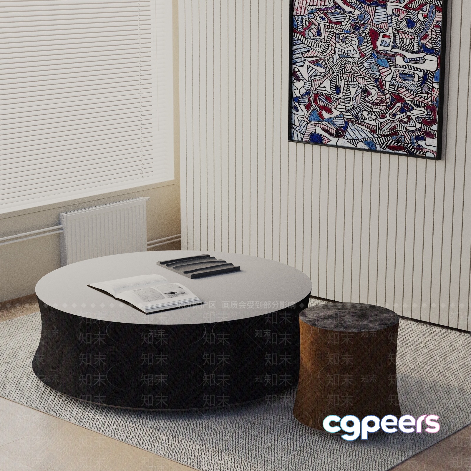 Cozy Living Room 3D Model - 8621 - VRAY Render