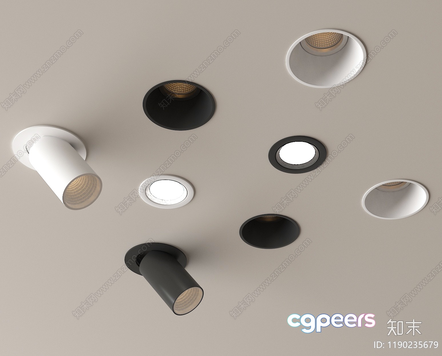 A Collection Of Ceiling Lights 3D Model - 4262 - VRAY Render