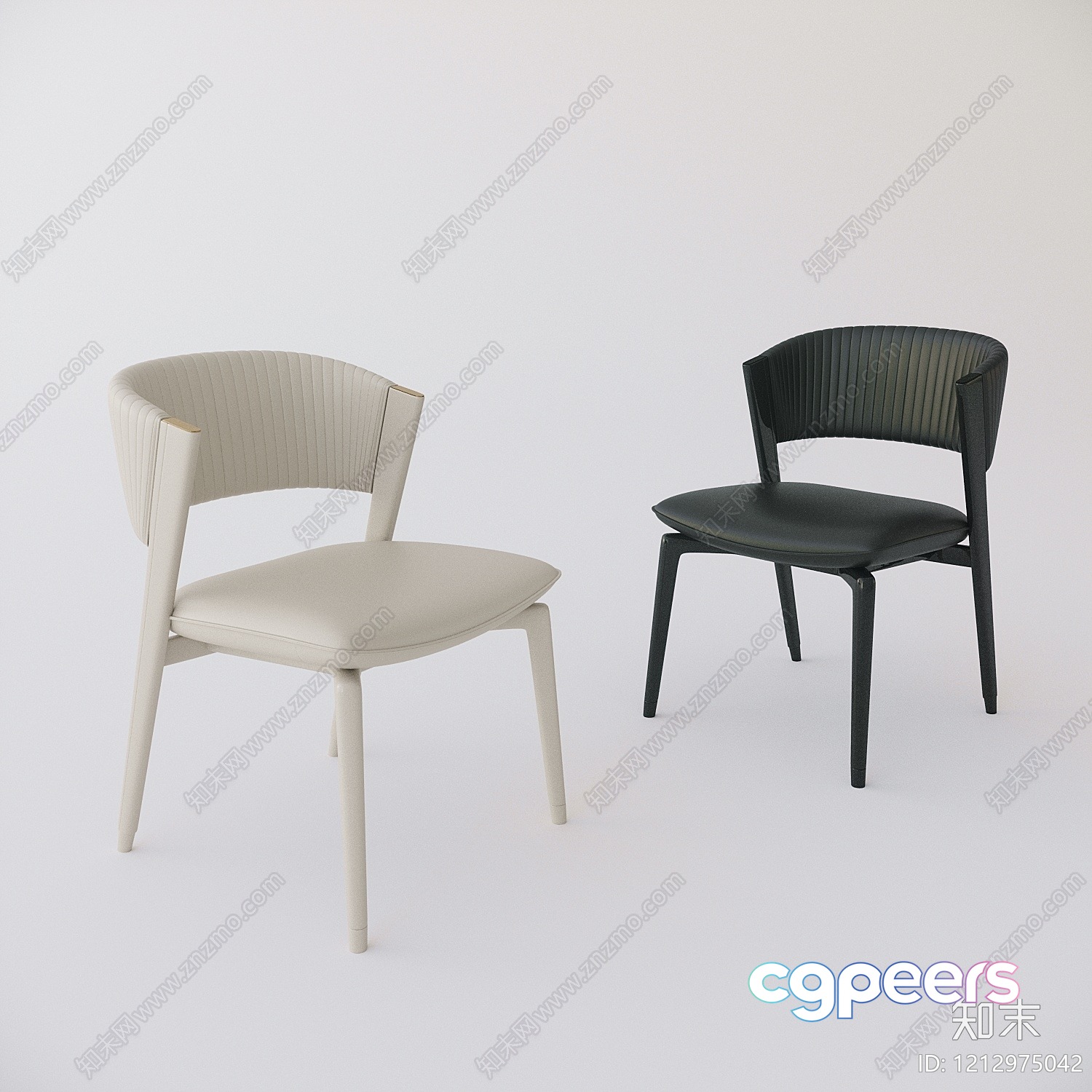 Modern Black Chair 3D Model - 13896 - VRAY Render