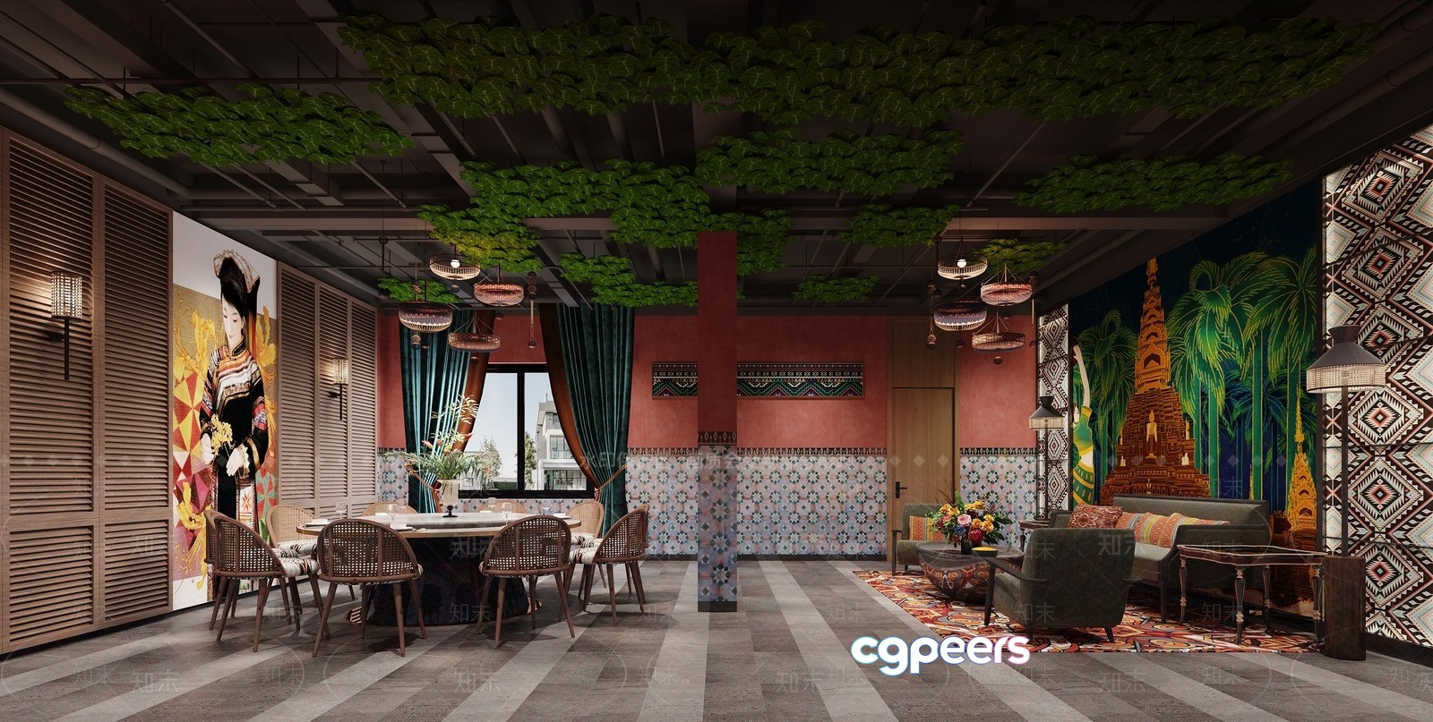 Modern Thai-Style Interior Design 3D Model - 7829 - VRAY Render Modern Thai-Style Interior Design 3D Model - 7829 - VRAY Render
