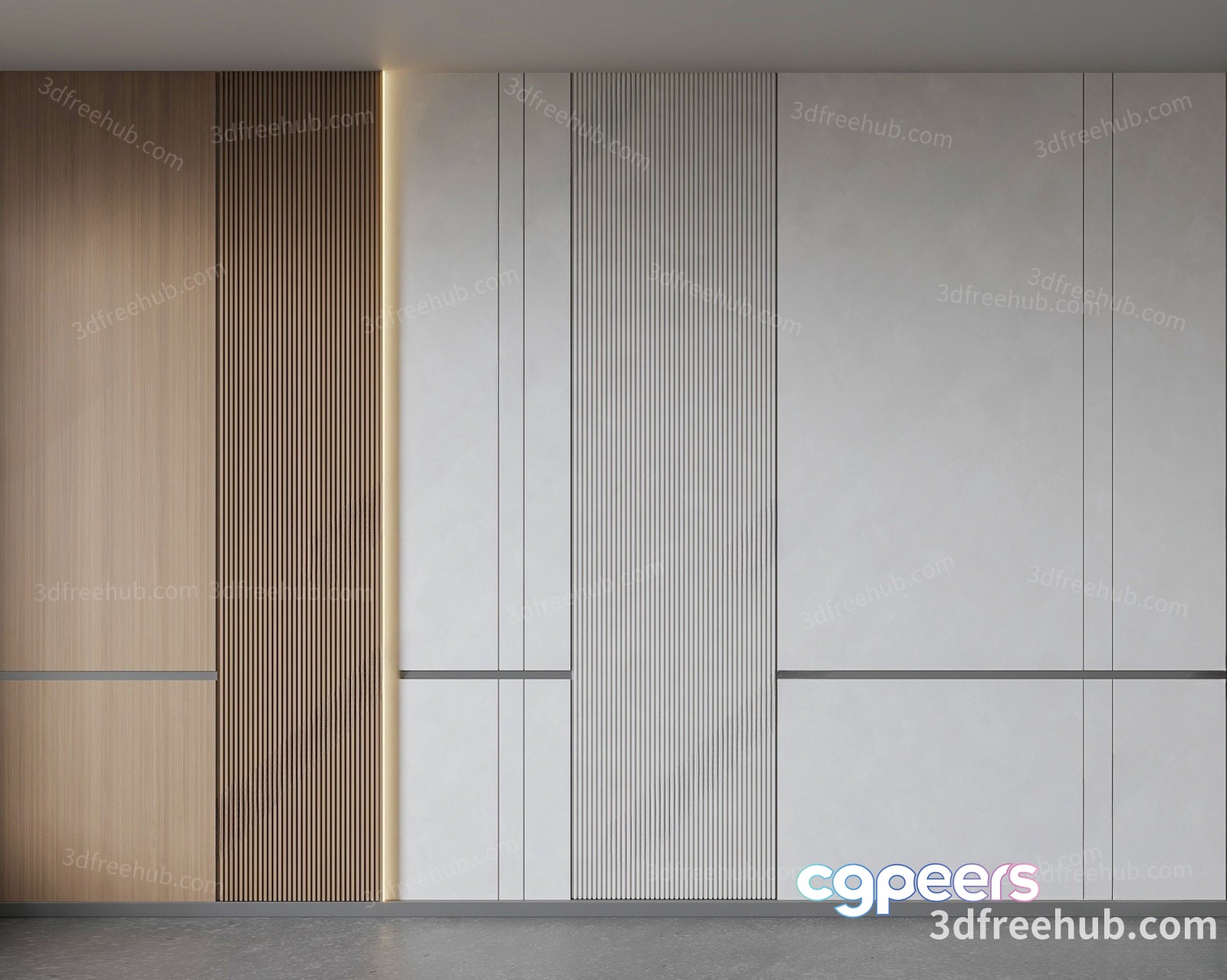 Modern Minimalist Closet 3D Model - 20223 - VRAY Render