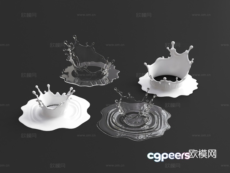 A Crown-Shaped Sculpture Made Of White Ceramic 3D Model - 12375 - VRAY Render