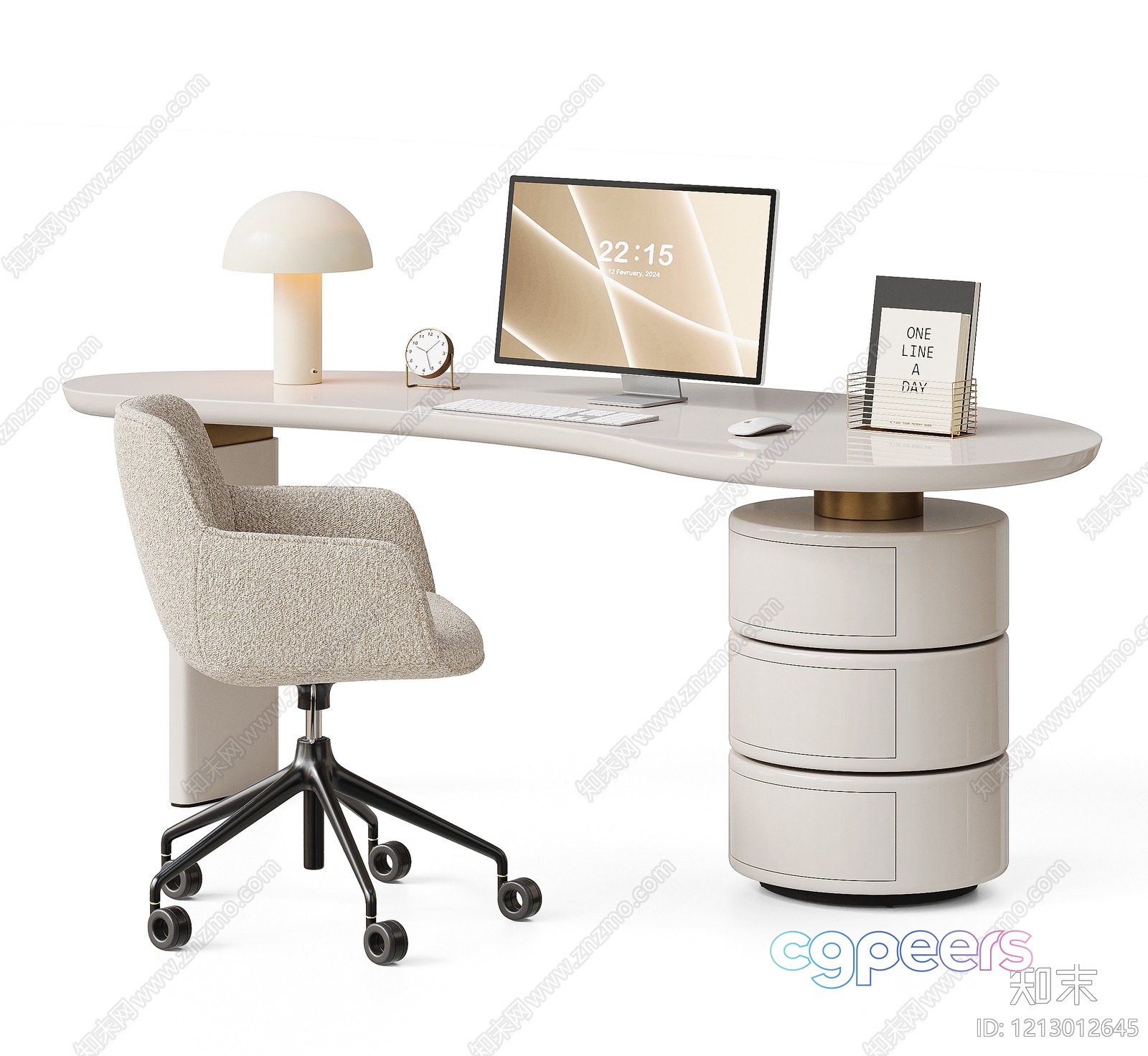 Modern Office Desk 3D Model - 20646 - VRAY Render Modern Office Desk 3D Model - 20646 - VRAY Render