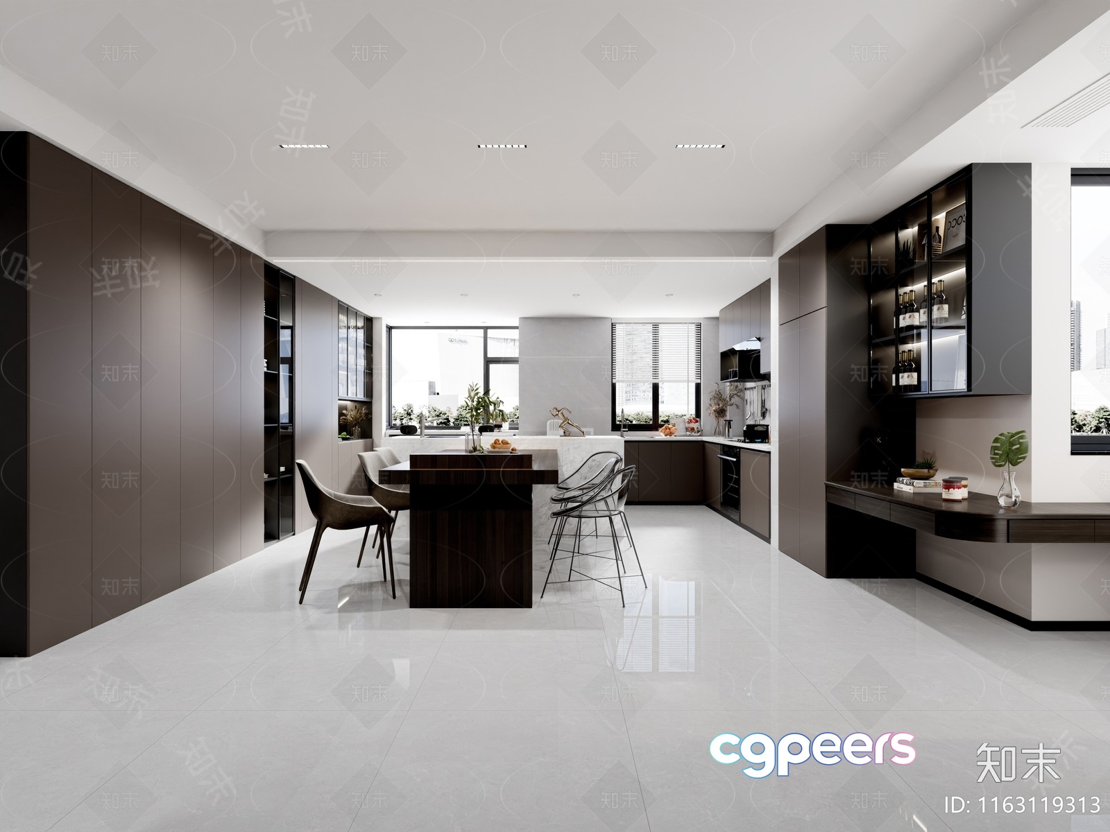 Modern Kitchen 3D Model - 15697 - VRAY Render