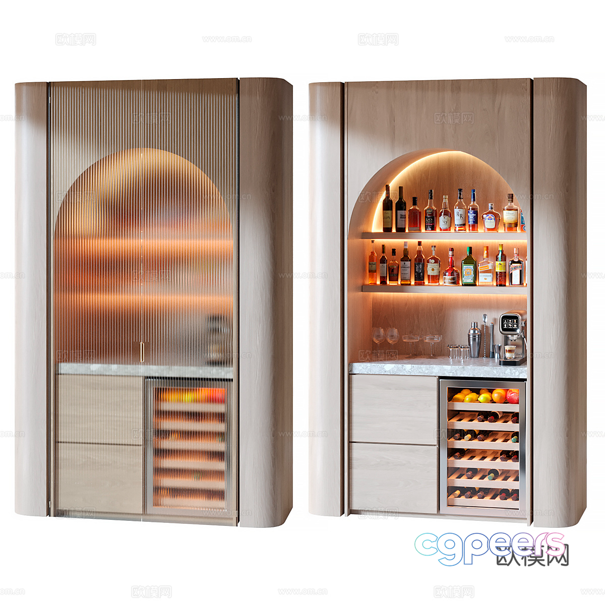 Modern Bar Setup 3D Model - 1016 - VRAY Render