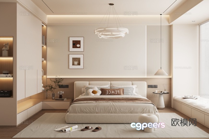 Cozy Bedroom 3D Model - 9614 - CORONA Render Cozy Bedroom 3D Model - 9614 - CORONA Render