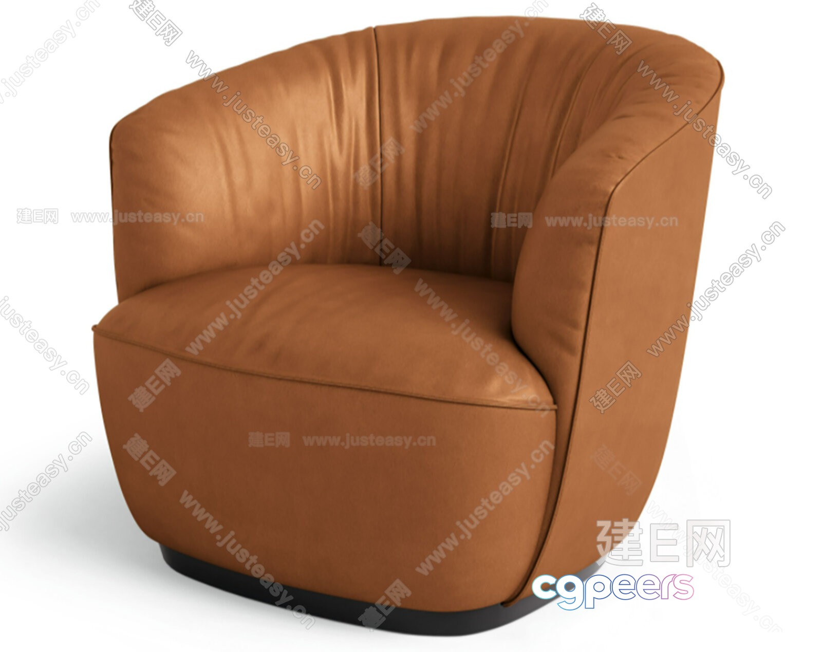 A Tan Leather Chair 3D Model - 16668 - CORONA Render A Tan Leather Chair 3D Model - 16668 - CORONA Render