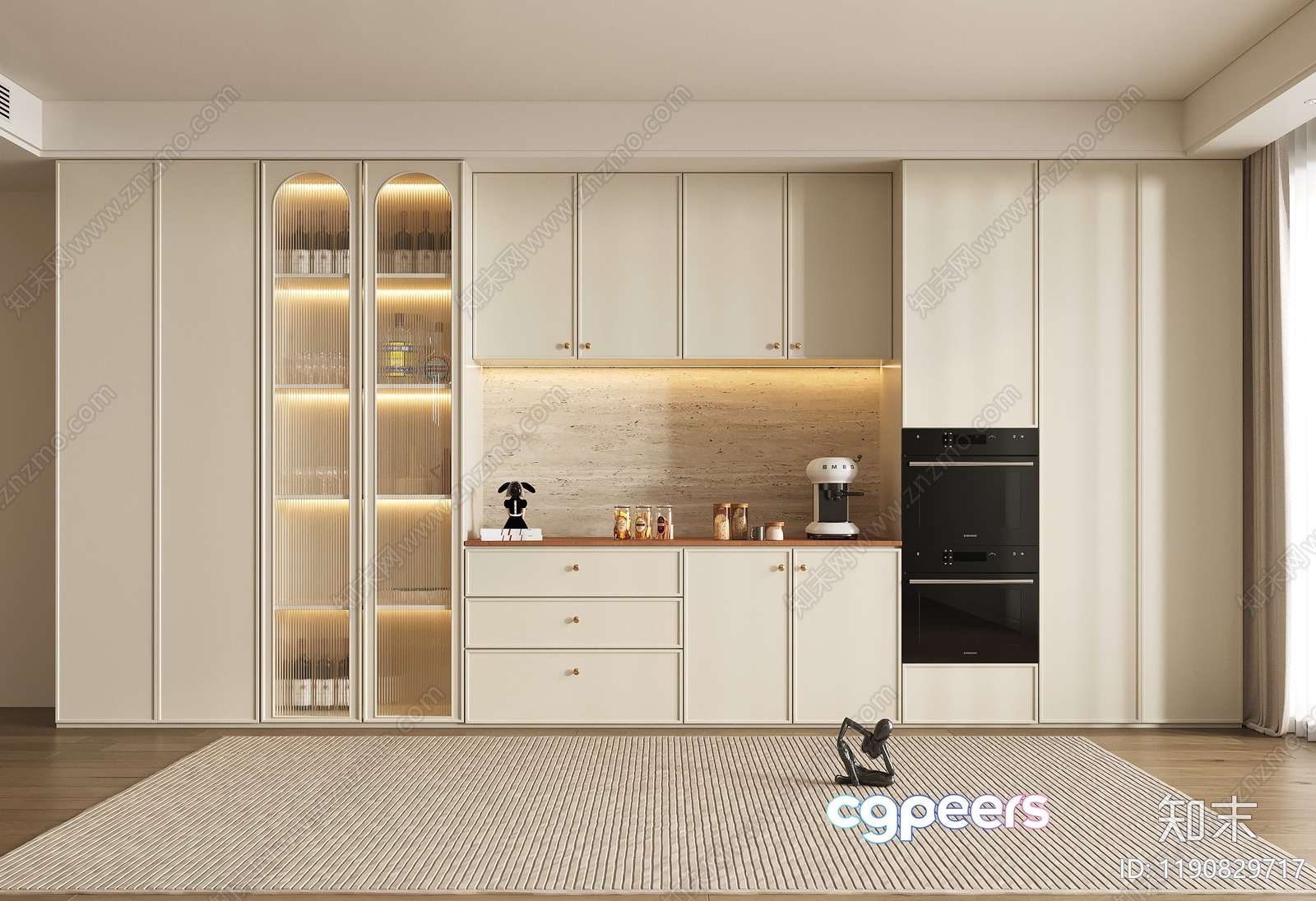 Modern Kitchen 3D Model - 22370 - VRAY Render
