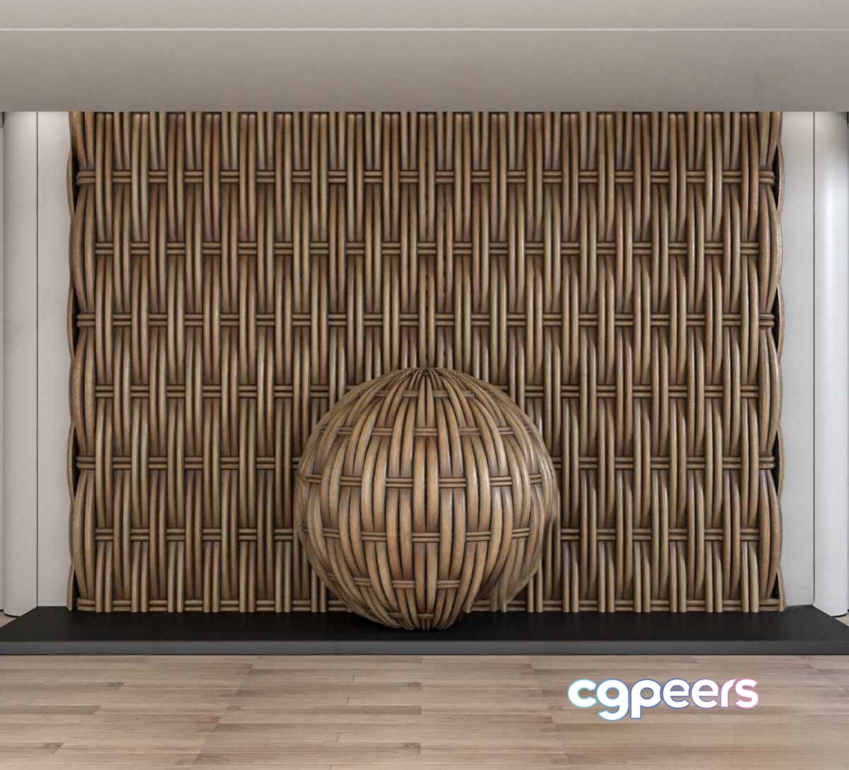 A Woven Wall Panel 3D Model - 10889 - VRAY Render A Woven Wall Panel 3D Model - 10889 - VRAY Render