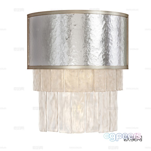 A Silver And White Lamp Shade 3D Model - 19024 - CORONA Render A Silver And White Lamp Shade 3D Model - 19024 - CORONA Render