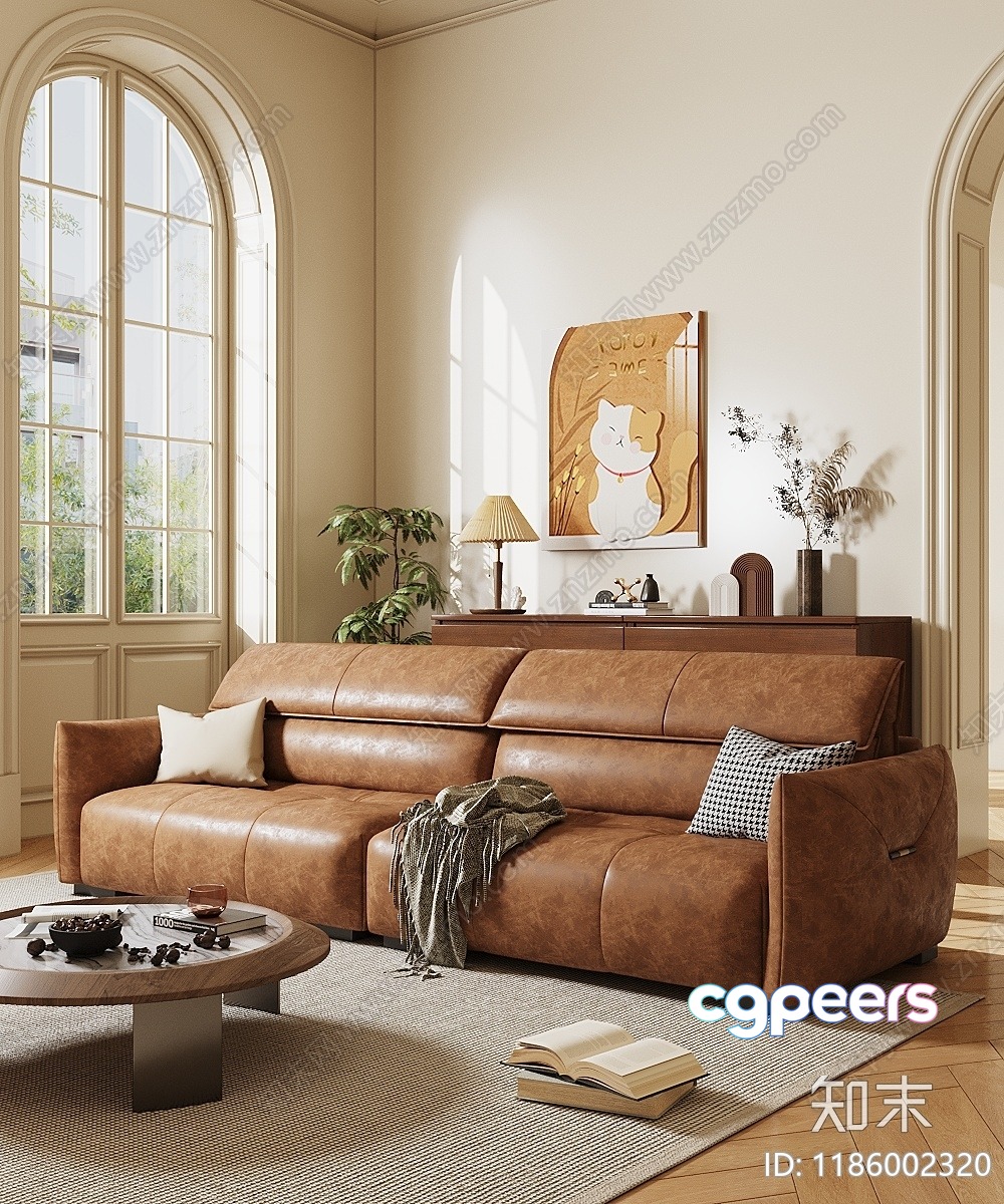 Modern Living Room 3D Model - 17257 - CORONA Render